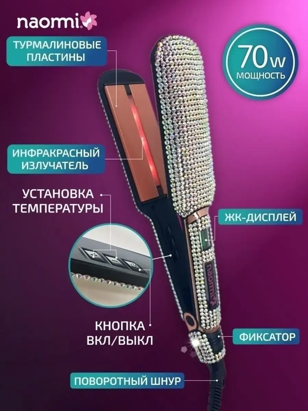 Выпрямитель для волос Naommi