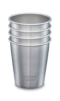 Набор одностенных стаканов Klean Kanteen Steel Cup 10oz (296 мл) Brushed Stainless, - 4 шт