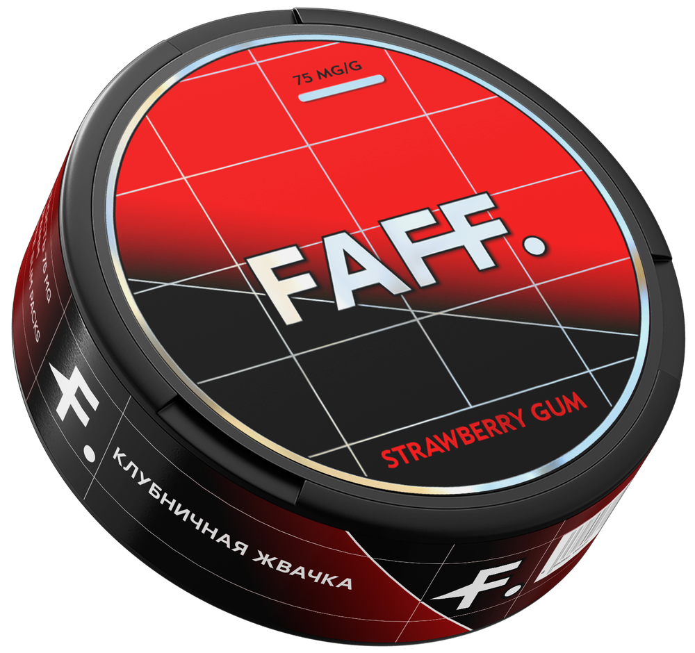 FAFF STRAWBERRY GUM (75 МГ) - КЛУБНИЧНАЯ ЖВАЧКА