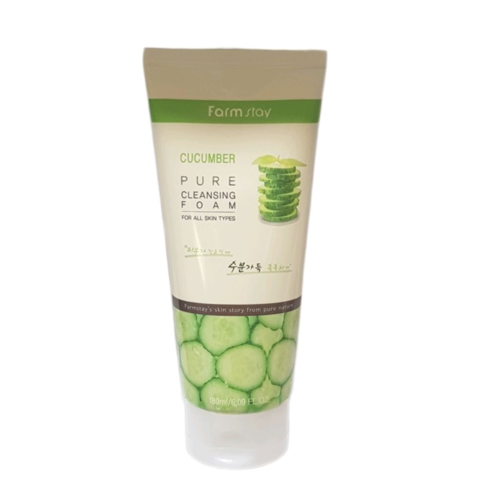 Пенка для умывания Огурец FarmStay Cucumber Pure Cleansing Foam, 180 мл.