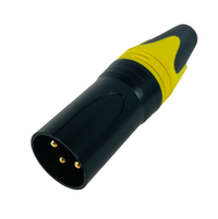 Разъём на кабель (XLR, 3pin, жёлтый, папа)