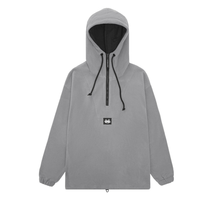 Худи Халфзип HOOK "Лого" Серый Флис