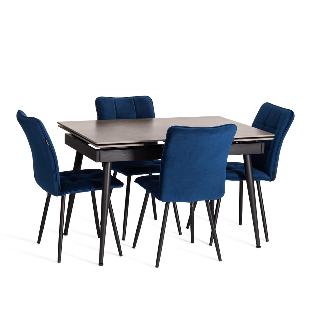 Стул обеденный Medeo LT, велюр, Blue (синий), 45х56х89 см