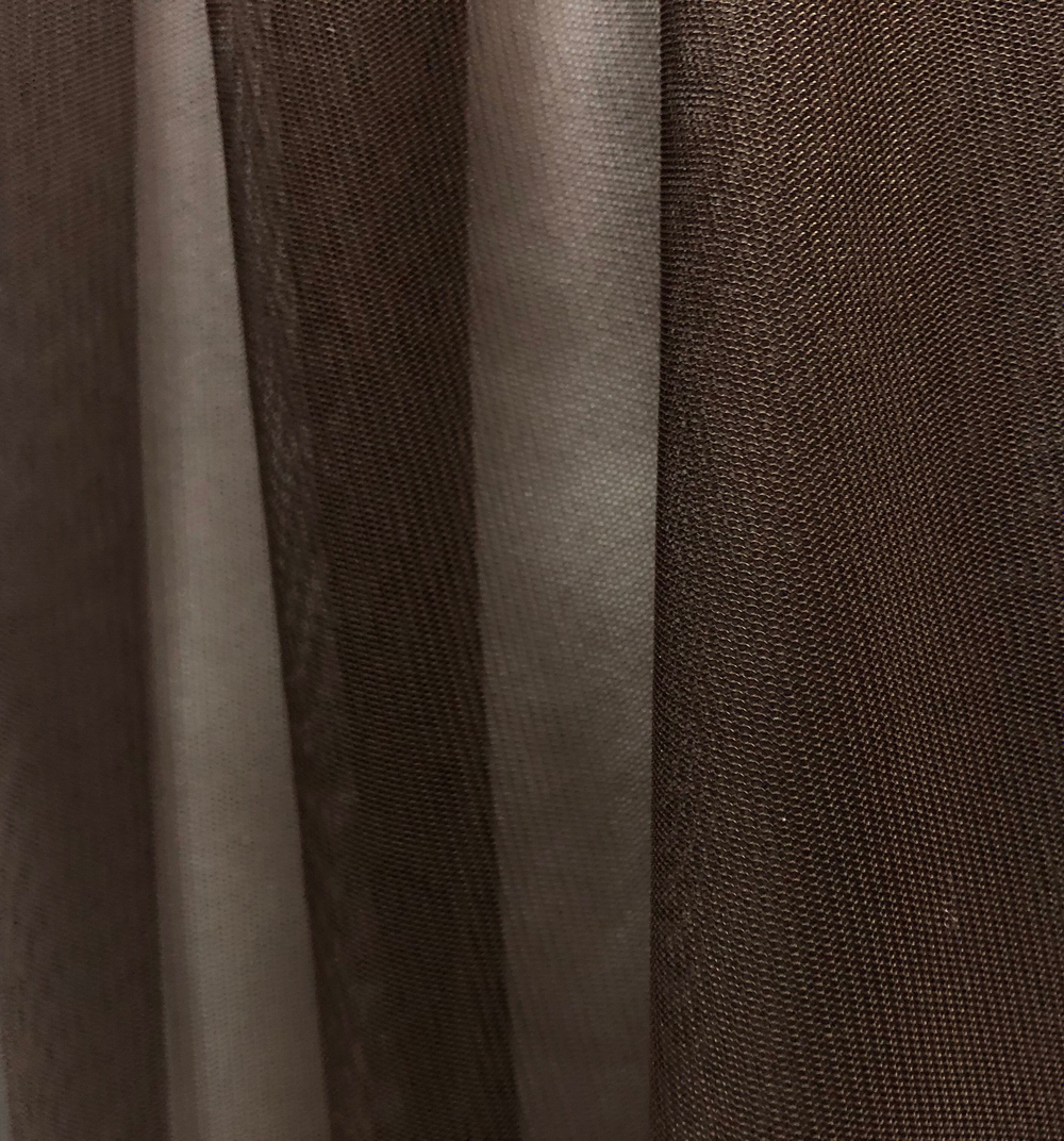Тюль сетка, цвет Венге с утяжелителем, артикул 324946