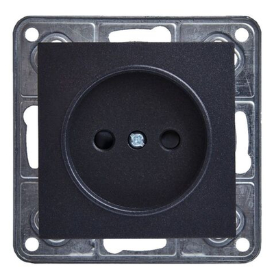 Розетка 1-я без з/к со шторками Profitec Tesla графит