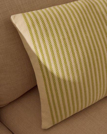 Чехол для подушки Lioris из хлопка в зеленую полоску 60 x 40 см