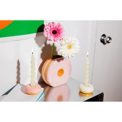 Подсвечник Fast food, Donut, Ø7 см, розовый