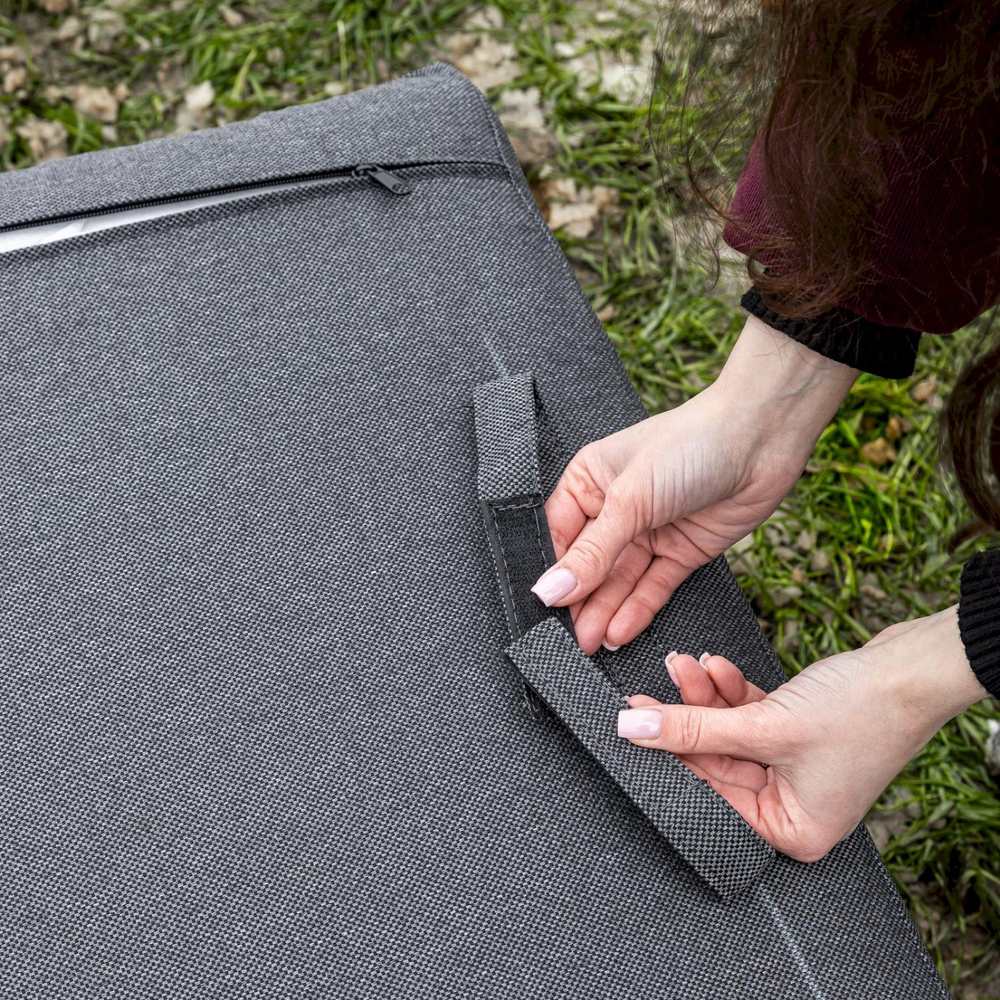 Лаунж-зона ROYAL FAMILY GISELLE с угловым диваном из алюминия