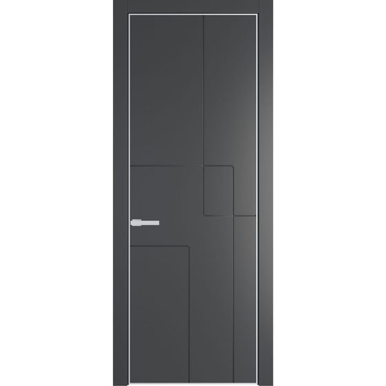 Фото межкомнатной двери эмаль Profil Doors 3PE графит глухая кромка матовая