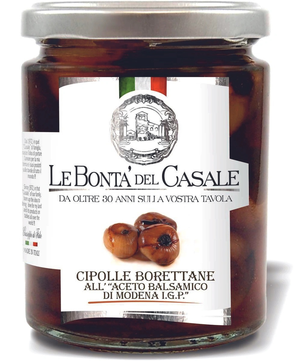 Le Bonta Лук с бальзамическим уксусом Borettane 314 мл
