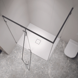 Душевой уголок с распашной дверью на петлях - RGW SV-040Gr (Матовое-Сатинат, 1200x900)