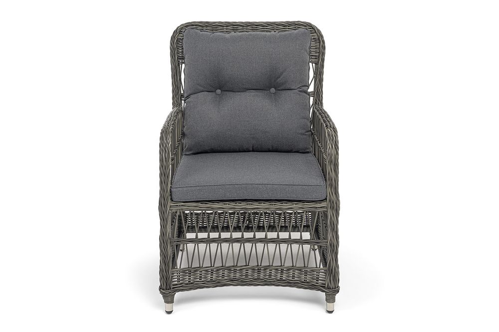 "Цесена" кресло плетеное из искусственного ротанга, цвет графит