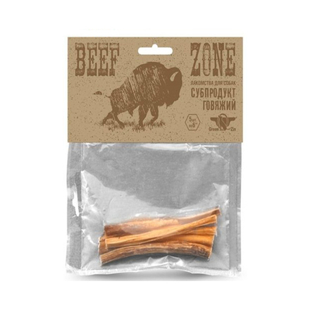 Лакомство GREEN QZIN для собак, сушеный говяжий пенис, (средний) (5 шт) 50 гр