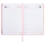 Ежедневник датированный 2022 А5 138x213 мм BRAUBERG "Mosaic", под кожу, карман для ручки, розовый, 112801