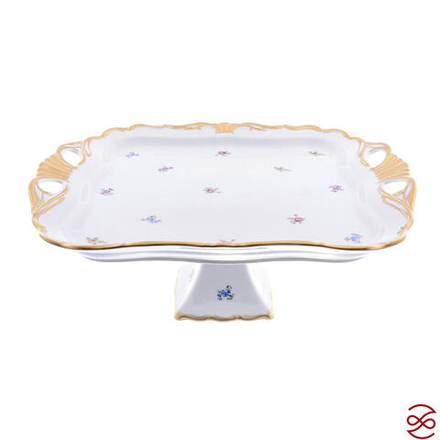 Поднос на ножке Queen's Crown Мелкие цветы 34*29