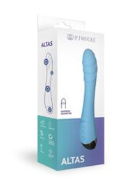 Голубой изогнутый вибратор Altas - 21 см.