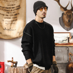 Американский ретро свитер мужской зимний толстый лонгслив 660 гр