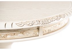 Журнальный столик Бернард 70х63 крем с золотой патиной