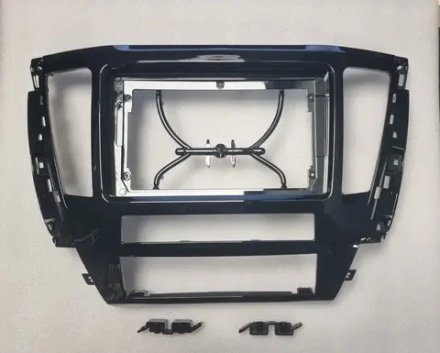 Магнитола для Mitsubishi Pajero Sport 3 2020-2024, Montero Sport (прямоугольный климат, рамка 9) - Carmedia EW-9638-2 QLed, Android 12, TS10, CarPlay, 4G SIM-слот