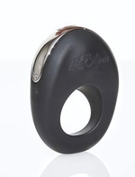 Черное эрекционное виброкольцо ATOM (Цвет: черный)