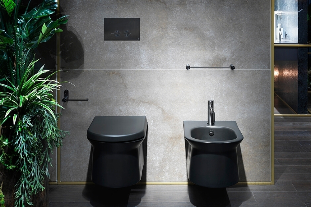 Бумагодержатель Gessi 316, настенный, без крышки, цвет Warm Bronze Brushed PVD