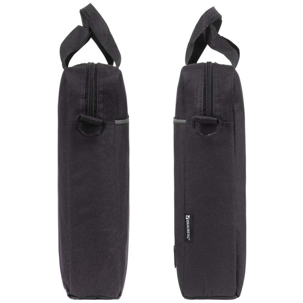 Сумка портфель BRAUBERG PRACTICAL с отделением для ноутбука 15 6" Grey line черная 29х40х7 см