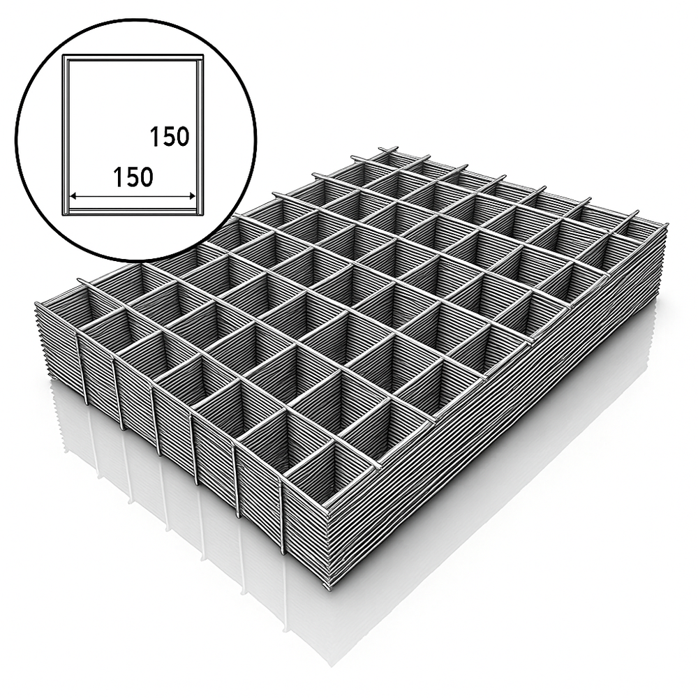 Сварная сетка 150*150 диаметр 3 мм (карта 1000*2000, 10шт)