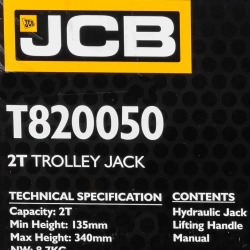 Домкрат подкатной гидравлический 2т JCB JCB-T820050