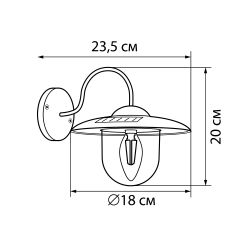 USL-F-152-PT200 LONDON Cветильник настенный на солнечной батарее с филаментной лампой. Теплый белый свет. 1xАА Ni-Mh аккумулятор в-к. IP44. TM Uniel