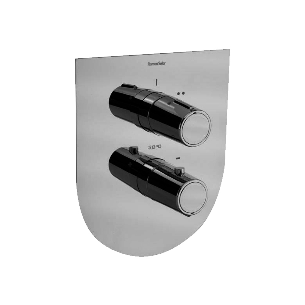 Встраиваемый термостатический смеситель для душа на 2 выхода TZAR 348712SNC никель