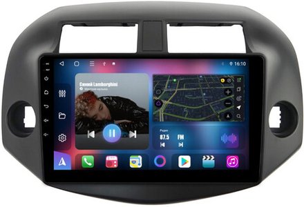 Магнитола для Toyota RAV4 30 2005-2012, Vanguard (рамка под 10") - FarCar BM018M на Android 13, QLED, ТОП процессор, 4Гб+32Гб, CarPlay, 4G SIM-слот
