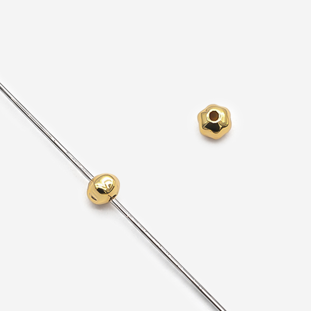 Бусина-разделитель бутон 3*4мм, позолота