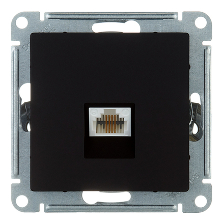 ATN001083 Schneider AtlasDesign Розетка 1гн комп RJ45 с/у карбон механизм кат.5е