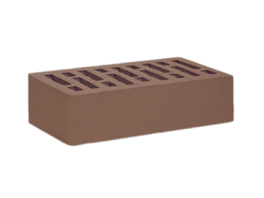 Старооскольский кирпич лицевой Коричневый, Гладкий, 1NF