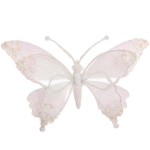 Украшение новогоднее «Бабочка - Изящный полет» 24.5*9*17 см, Белый