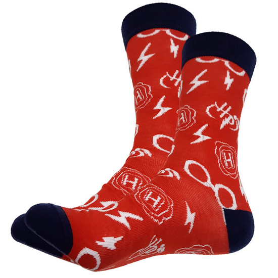 Носки Гарри Поттер Логотипы вселенной Гарри Поттера, р-р 40-44 (темно-красный)