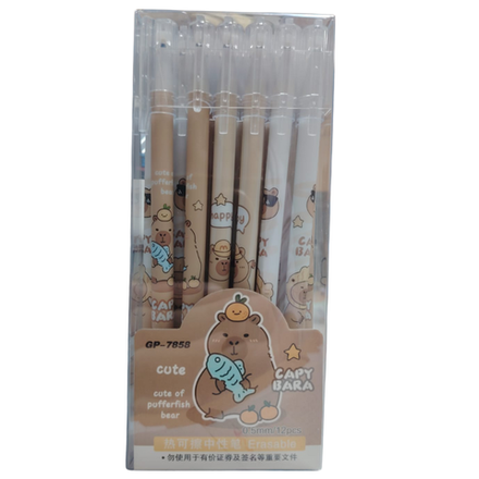 Ручка гелевая с стирательной резинкой Capybara 1 шт