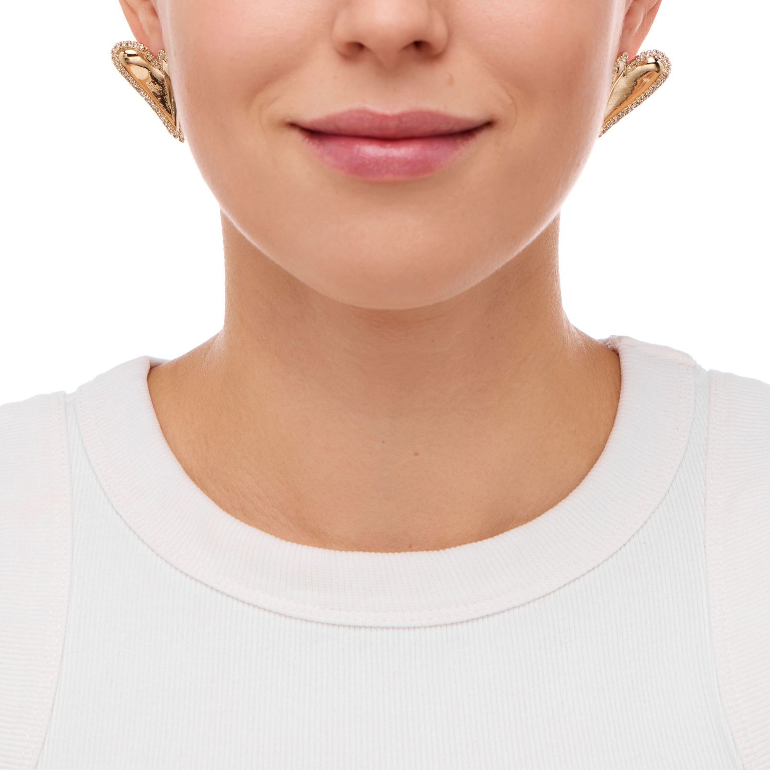 Серьги Gleaming Heart Earrings – Gold