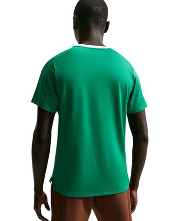 Мужская теннисная футболка Nike Court Advantage Dri-Fit - malachite/white/white