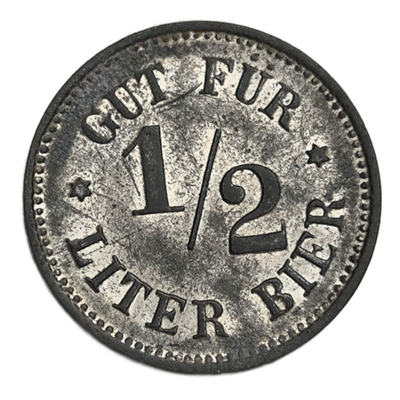 Пивной жетон (пивная марка) 1/2 литра пива Германия