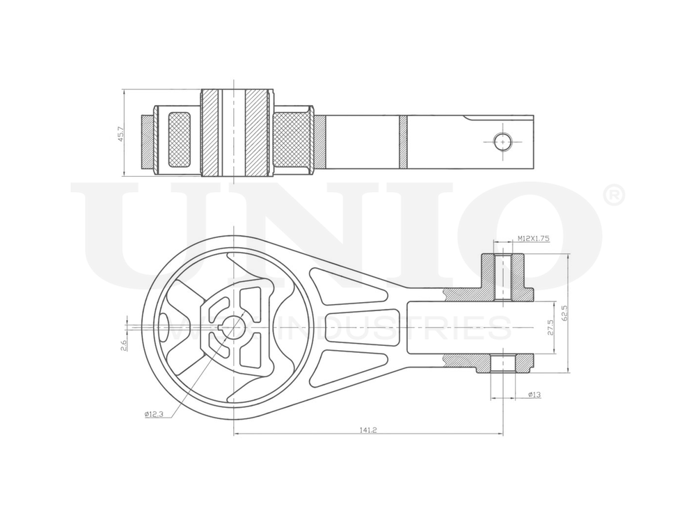 Опора двигателя задняя UNIO RMP-15033