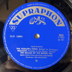 Винтажная виниловая пластинка LP Janacek Леош Яначек, Lachian Dances, The Fiddler's Child, Jealousy, The Ballad Of Blanik Hill (Чехословакия 1968)