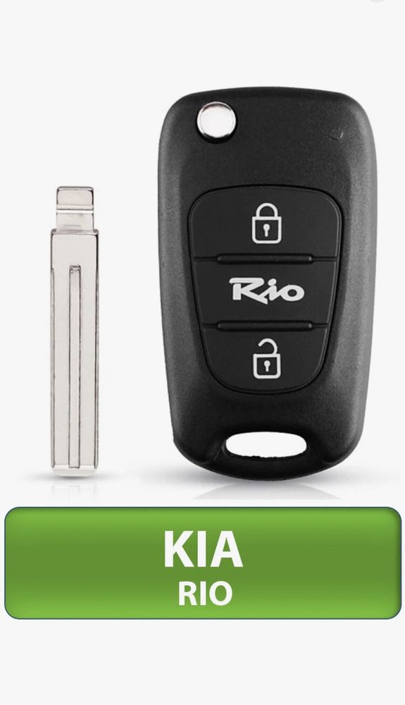 Ключ для Kia Rio 13229 Киа Рио, 2 кнопки (корпус с лезвием TOY48), аналог - TESLAND арт. ANALOG