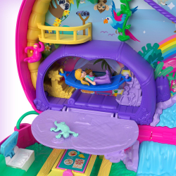 Polly Pocket - Ленивая семья Компактная сумочка Расширяемый игровой набор HRD40 / артикул   GKJ63 HRD40  / GTIN 194735173709