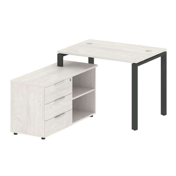 Метал Систем Рабочая станция с тумбой на П-образном м/к БП.РС-СТС-2.1 (L)