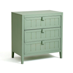 Комод для одежды, 75х35х90, Carlos, из сосны, 3 ящика, эвкалипт, Dipriz