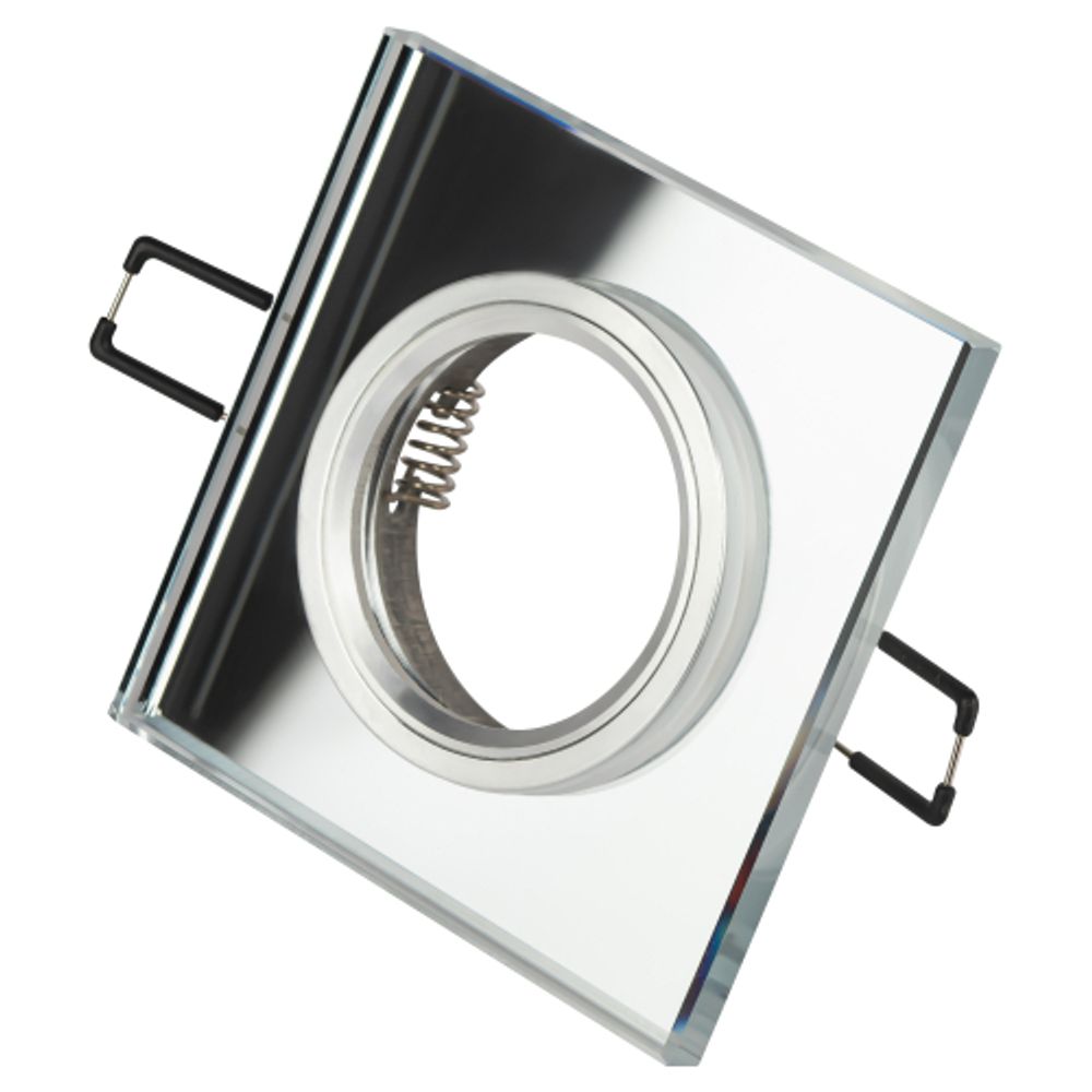 Светильник встраиваемый декоративный ЭРА DK8 CH/WH под лампу MR16 GU5.3 квадратный зеркальный/хром