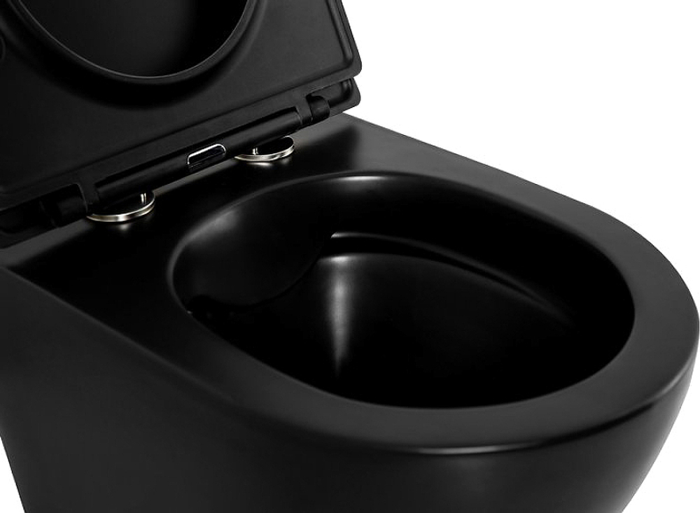 Унитаз BelBagno Colorato BB062CHR-MB подвесной Черный без сиденья