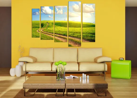 Модульная картина "Солнечная поляна"