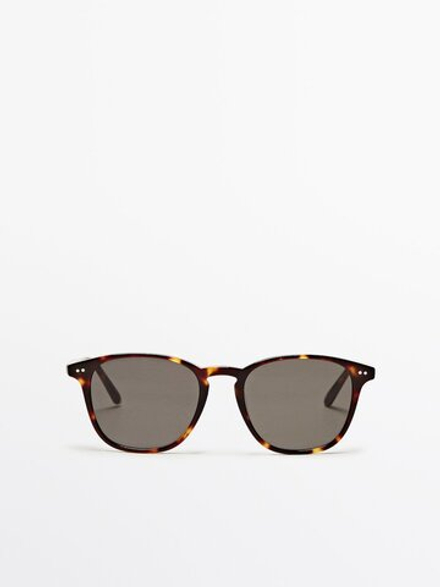 Massimo Dutti Эпоксидные солнцезащитные очки, шоколадный